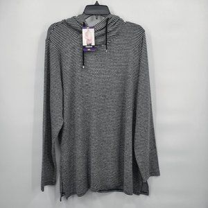PREMISE Women's Sweater Top Grey Heather/Black XXL